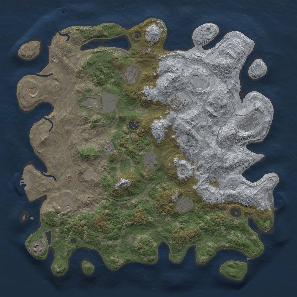 Rust Map: Procedural Map, Size: 4250, Seed: 467167931, 20 Monuments