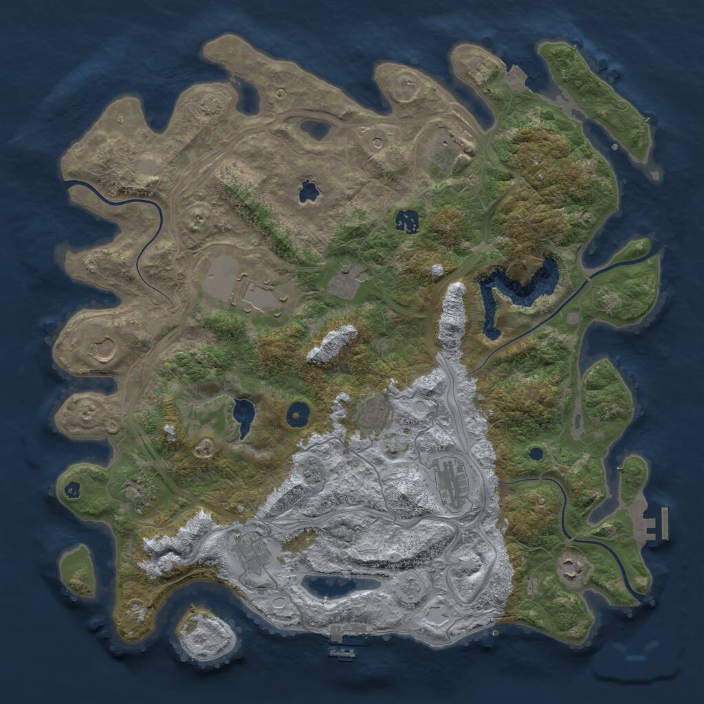 Rust Map: Procedural Map, Size: 4300, Seed: 22021112, 17 Monuments