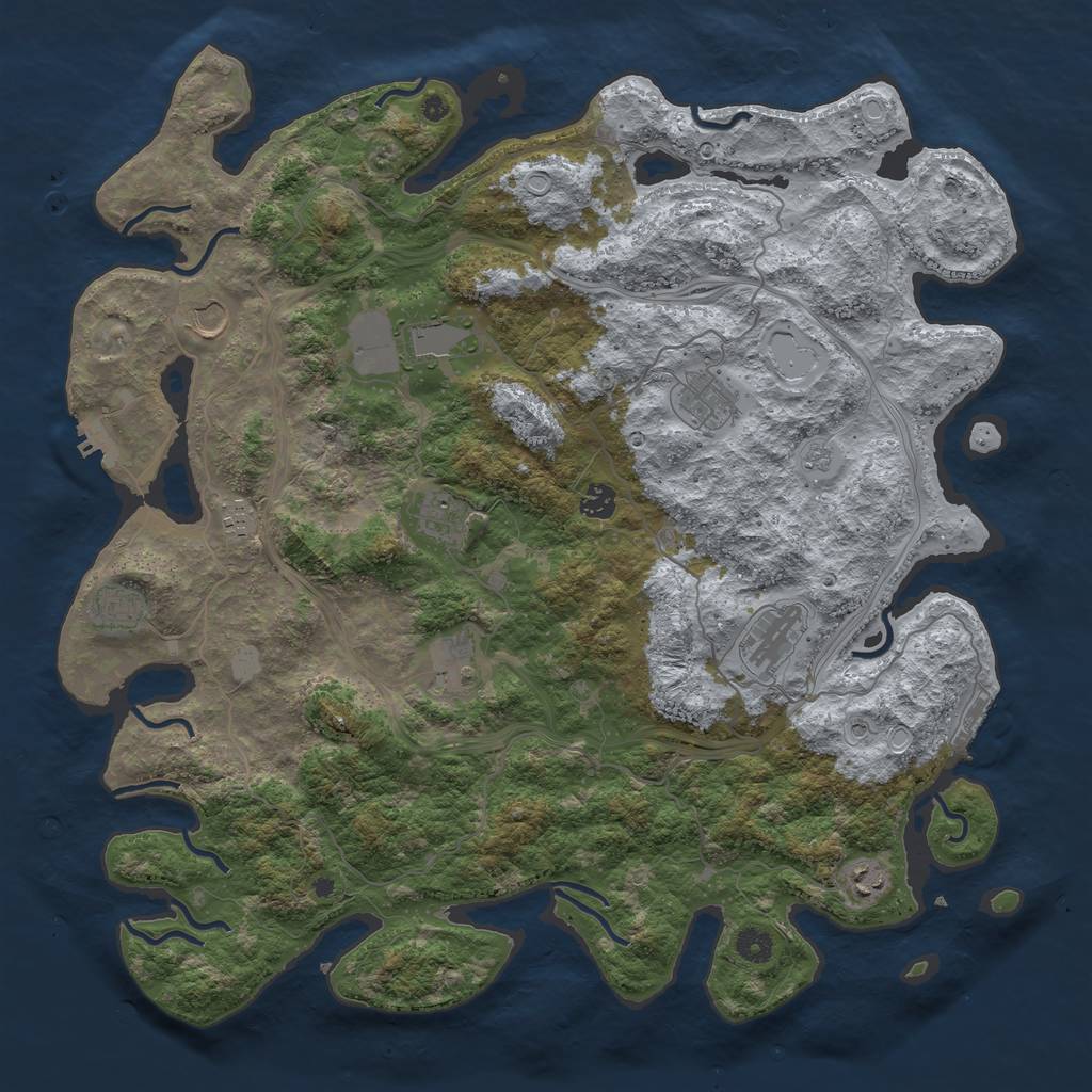 Rust Map: Procedural Map, Size: 4500, Seed: 11122022, 19 Monuments