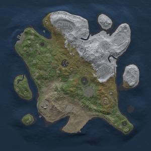 Thumbnail Rust Map: Procedural Map, Size: 3000, Seed: 1458, 14 Monuments