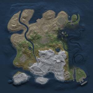 Thumbnail Rust Map: Procedural Map, Size: 3000, Seed: 26409, 13 Monuments