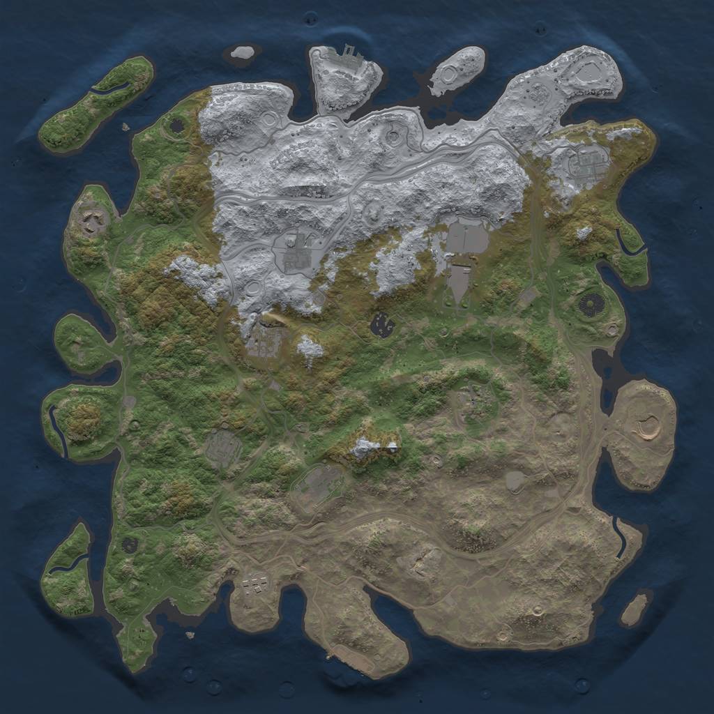Rust Map: Procedural Map, Size: 4400, Seed: 15681, 20 Monuments