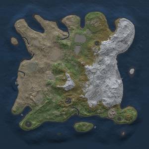 Thumbnail Rust Map: Procedural Map, Size: 3500, Seed: 1836570940, 18 Monuments