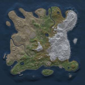 Thumbnail Rust Map: Procedural Map, Size: 3500, Seed: 1836570940, 14 Monuments