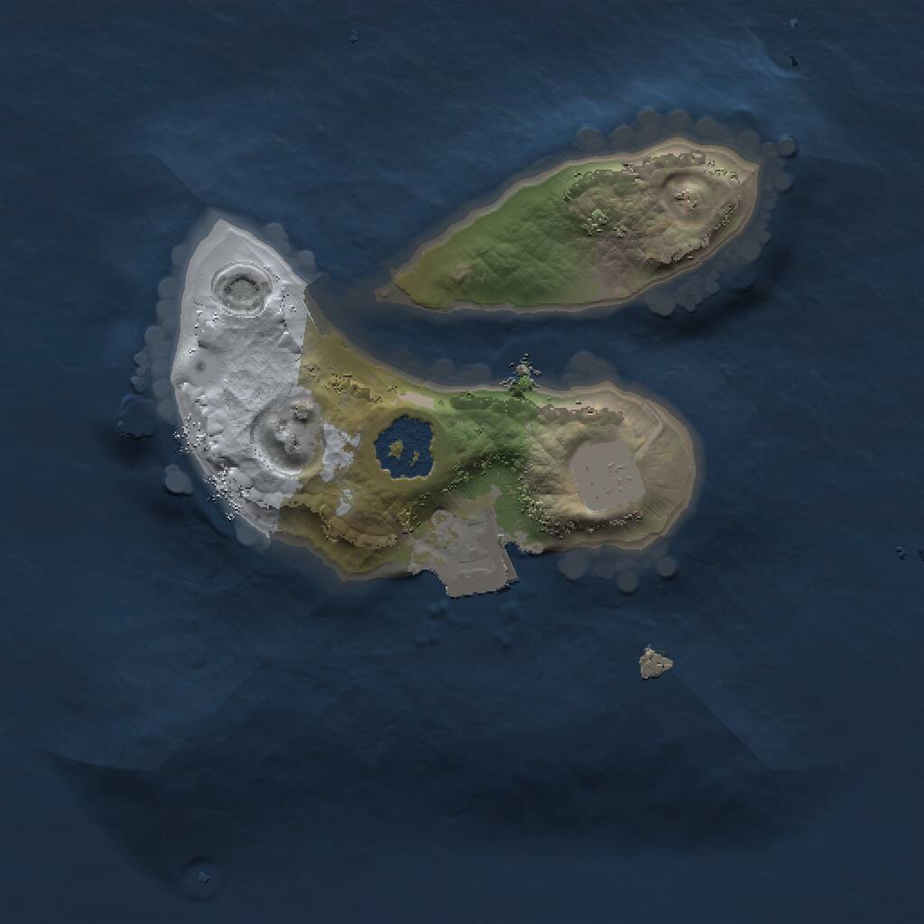 Rust Map: Procedural Map, Size: 1500, Seed: 1397621327, 1 Monuments