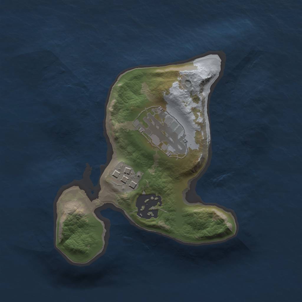 Rust Map: Barren, Size: 1700, Seed: 999198, 5 Monuments