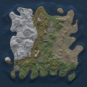 Thumbnail Rust Map: Procedural Map, Size: 3700, Seed: 845320468, 19 Monuments