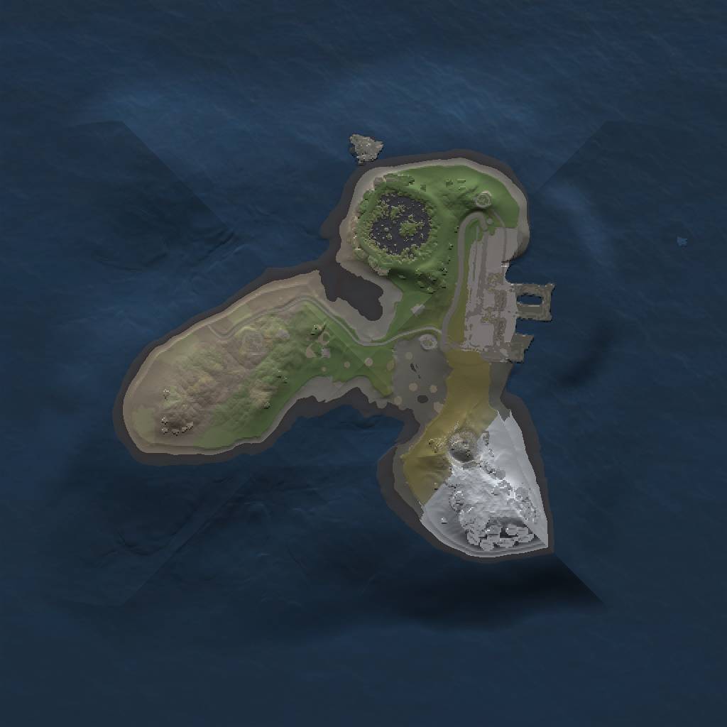 Rust Map: Procedural Map, Size: 1200, Seed: 147896, 4 Monuments