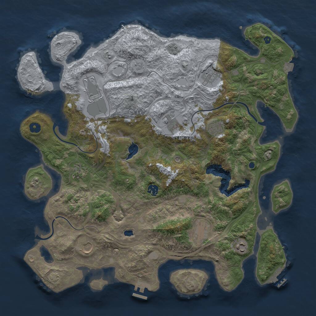 Rust Map: Procedural Map, Size: 4300, Seed: 13112022, 16 Monuments