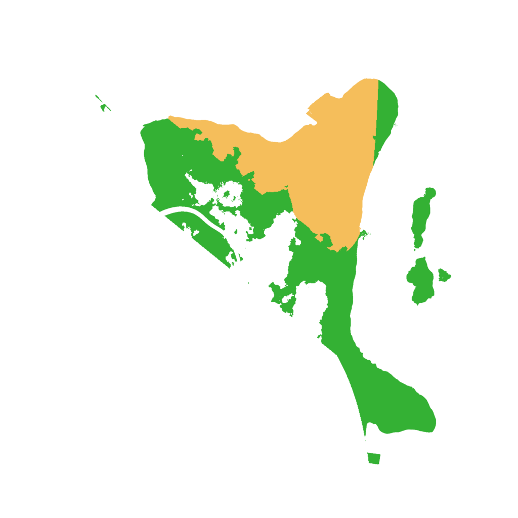 Biome Rust Map: Procedural Map, Size: 2000, Seed: 535077185