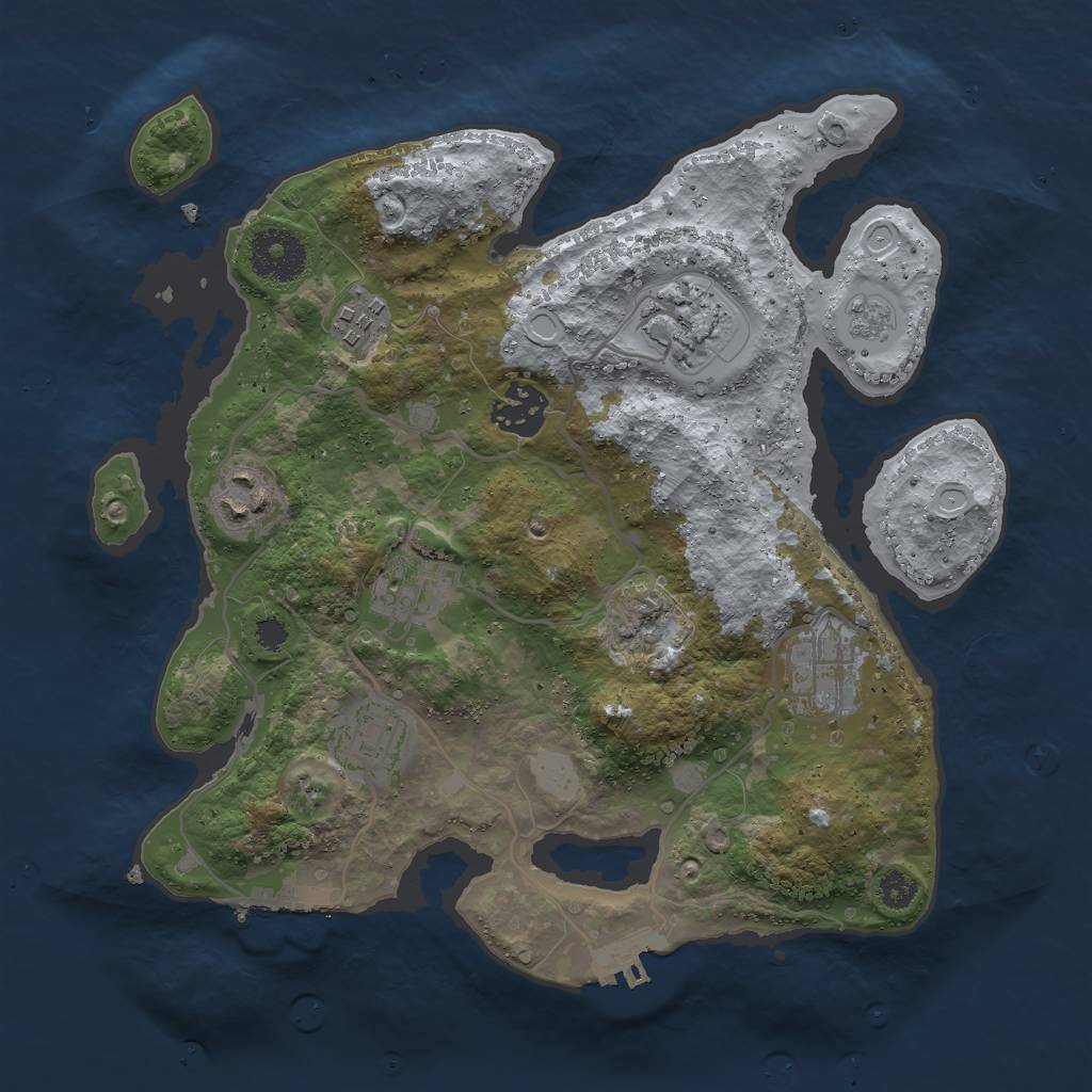 Rust Map: Procedural Map, Size: 3000, Seed: 511655076, 15 Monuments