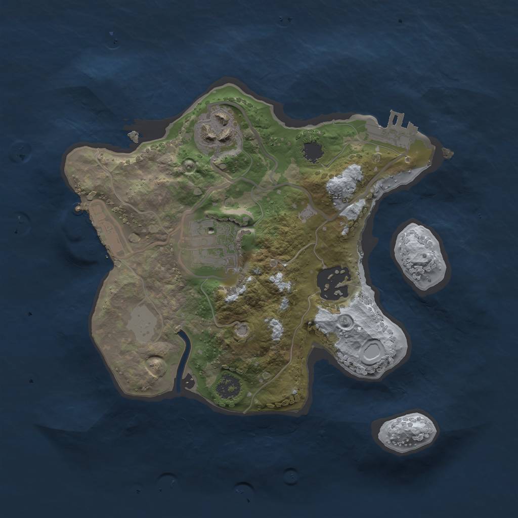 Rust Map: Procedural Map, Size: 2200, Seed: 1331585470, 10 Monuments