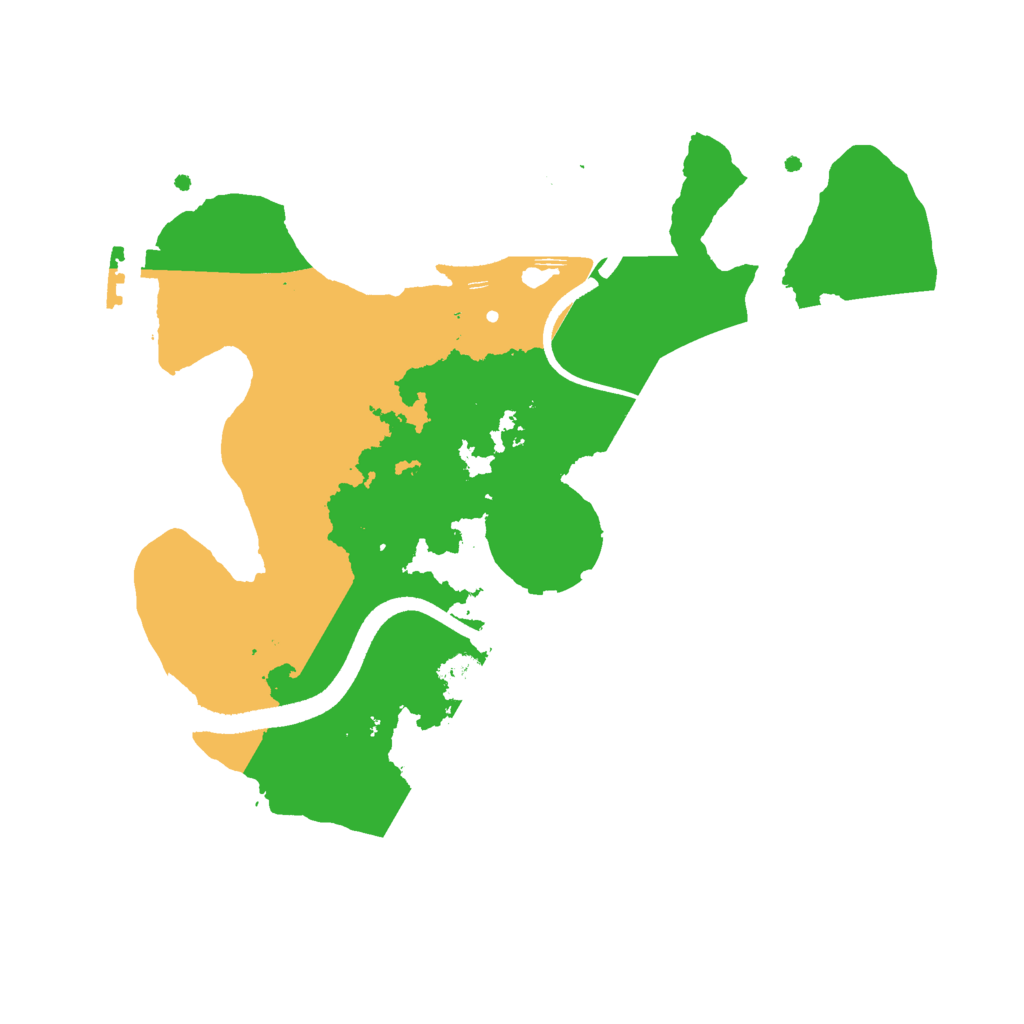 Biome Rust Map: Procedural Map, Size: 2500, Seed: 2045