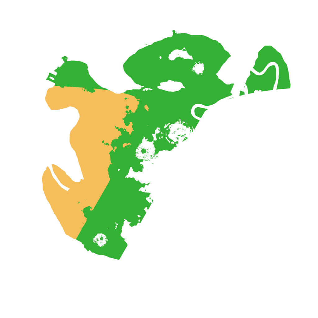 Biome Rust Map: Procedural Map, Size: 2500, Seed: 2045