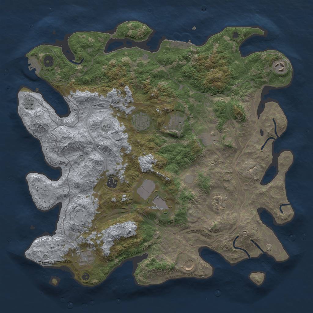 Rust Map: Procedural Map, Size: 4250, Seed: 85346738, 19 Monuments