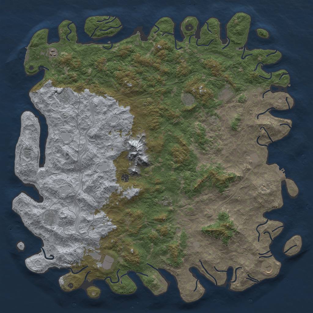 Rust Map: Procedural Map, Size: 6000, Seed: 6356823, 20 Monuments