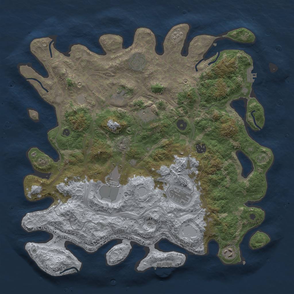Rust Map: Procedural Map, Size: 4250, Seed: 367396736, 16 Monuments