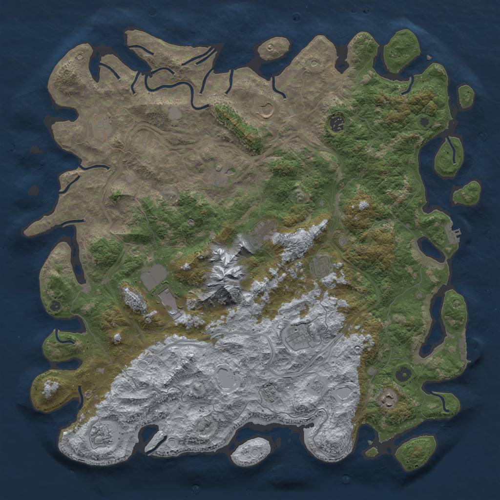 Rust Map: Procedural Map, Size: 5000, Seed: 1797844656, 20 Monuments