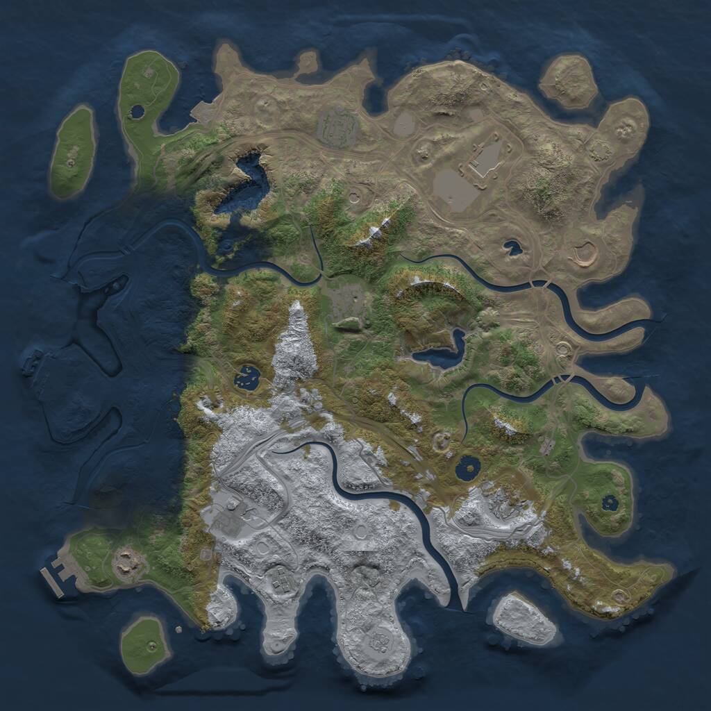 Rust Map: Procedural Map, Size: 4250, Seed: 2031438678, 15 Monuments