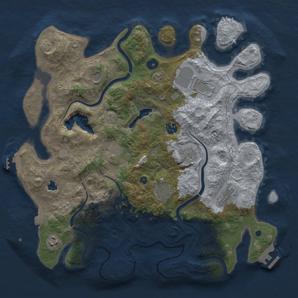 Rust Map: Procedural Map, Size: 4000, Seed: 138207106, 15 Monuments
