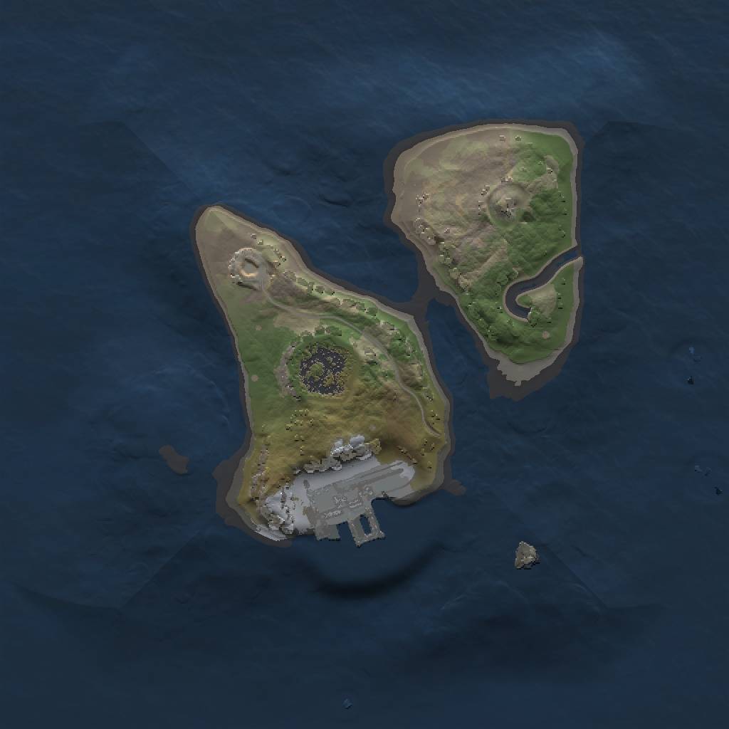 Rust Map: Procedural Map, Size: 1500, Seed: 199, 5 Monuments