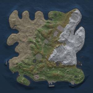 Thumbnail Rust Map: Procedural Map, Size: 3500, Seed: 4012580, 14 Monuments