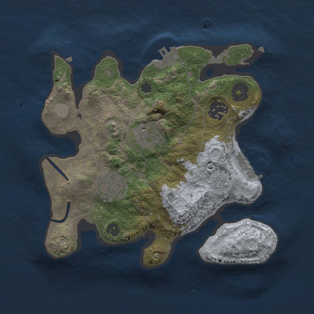 Rust Map: Procedural Map, Size: 2500, Seed: 20000, 11 Monuments