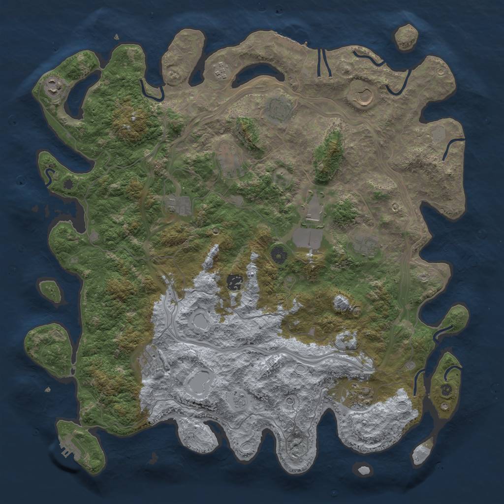 Rust Map: Procedural Map, Size: 4500, Seed: 66941820, 20 Monuments