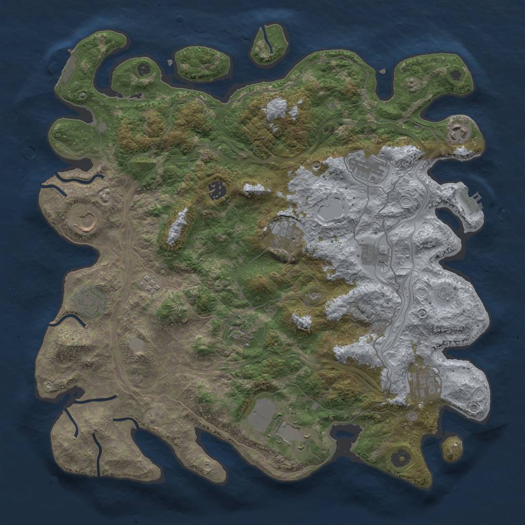 Rust Map: Procedural Map, Size: 4250, Seed: 786687966, 20 Monuments