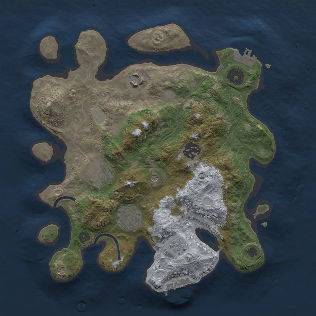 Rust Map: Procedural Map, Size: 2900, Seed: 666, 13 Monuments