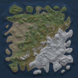 Thumbnail Rust Map: Procedural Map, Size: 4500, Seed: 765244313, 18 Monuments