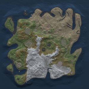 Thumbnail Rust Map: Procedural Map, Size: 3500, Seed: 405393161, 17 Monuments