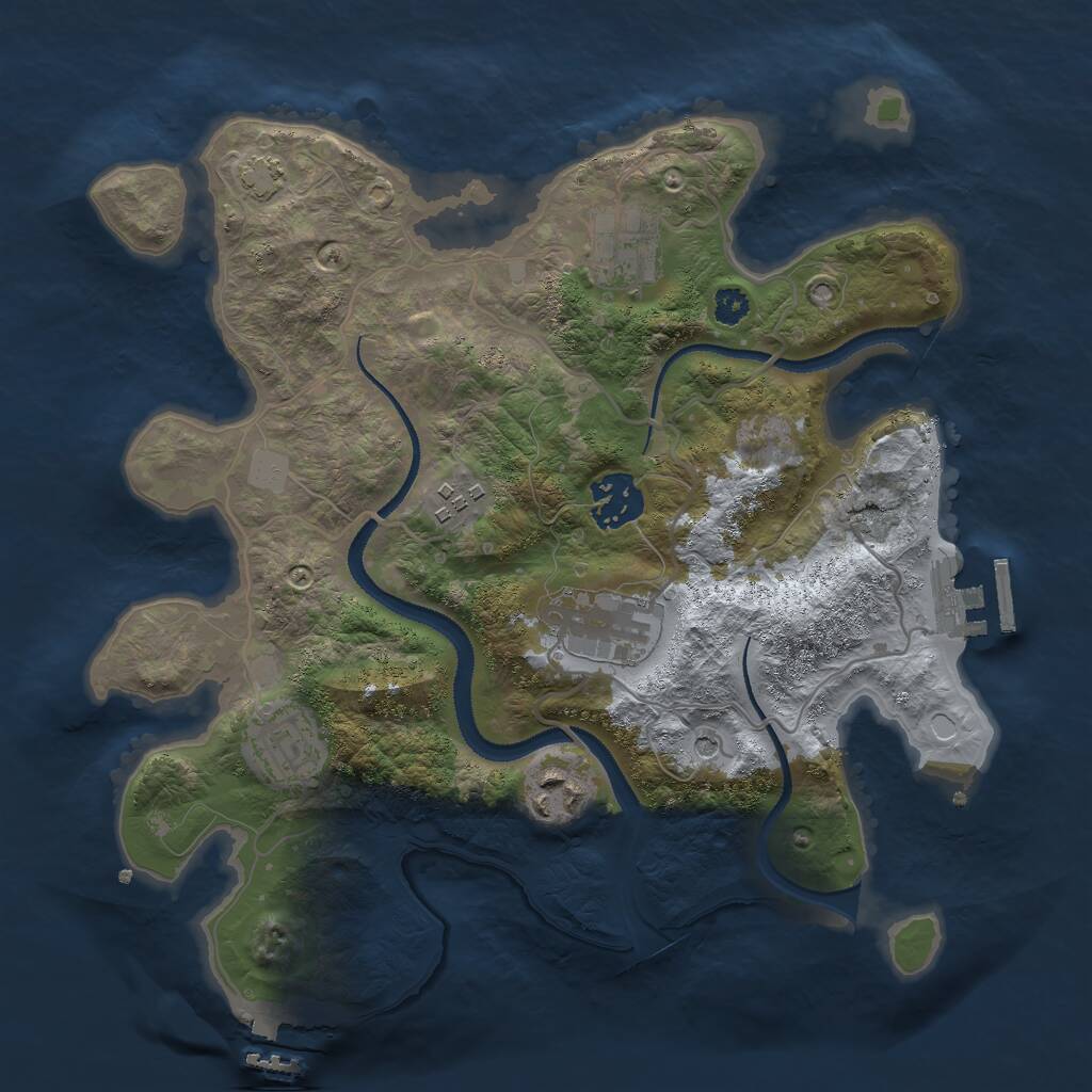 Rust Map: Procedural Map, Size: 3000, Seed: 27963, 11 Monuments