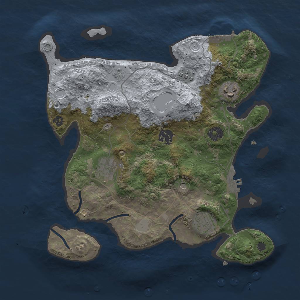 Rust Map: Procedural Map, Size: 3000, Seed: 19196, 14 Monuments