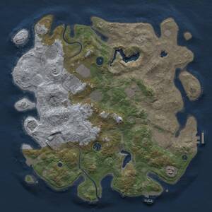 Thumbnail Rust Map: Procedural Map, Size: 4000, Seed: 1495836006, 15 Monuments