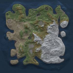 Thumbnail Rust Map: Procedural Map, Size: 3500, Seed: 1596981924, 15 Monuments