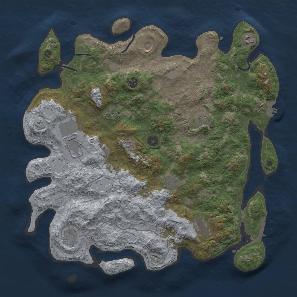 Rust Map: Procedural Map, Size: 4200, Seed: 425, 19 Monuments
