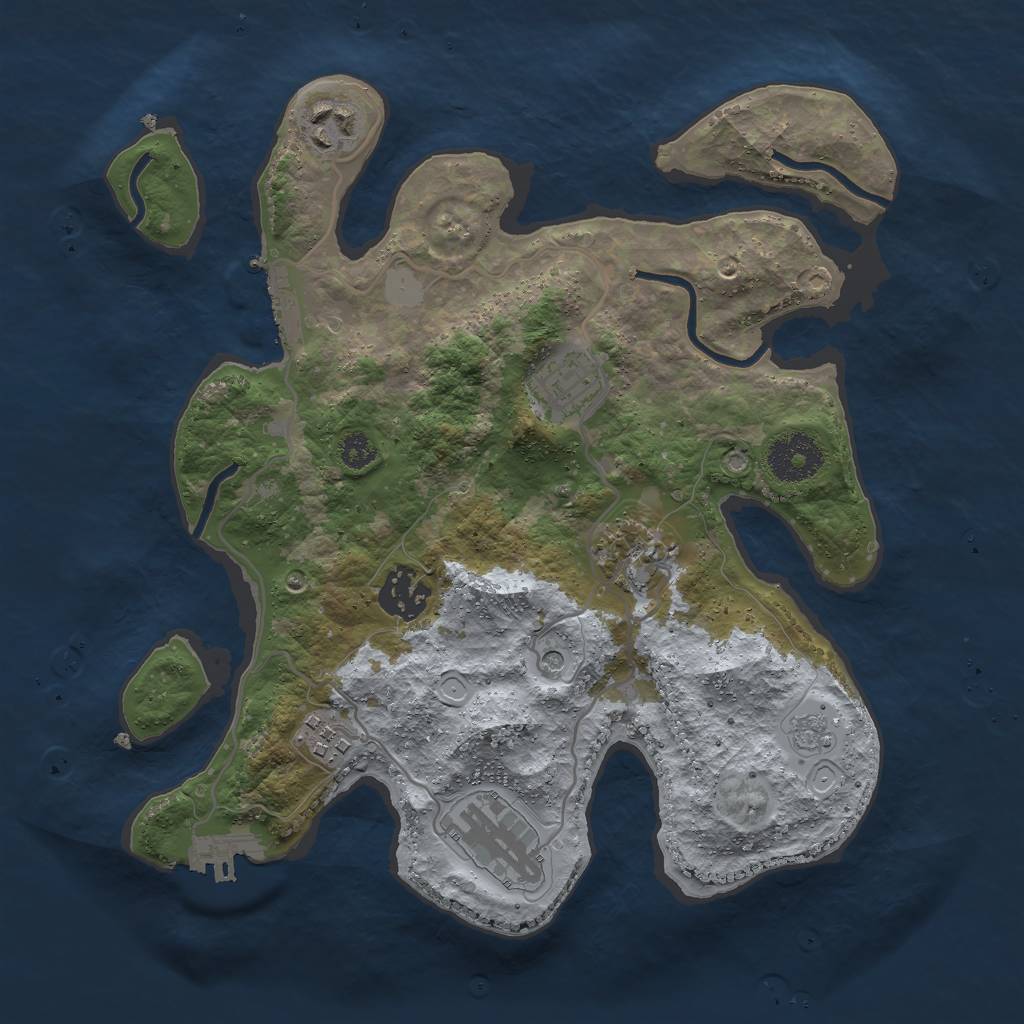 Rust Map: Procedural Map, Size: 3000, Seed: 179493657, 15 Monuments