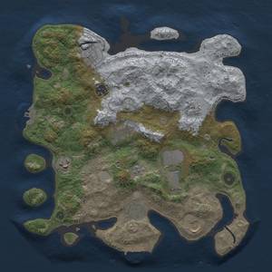 Thumbnail Rust Map: Procedural Map, Size: 3500, Seed: 7325796, 18 Monuments