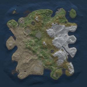 Thumbnail Rust Map: Procedural Map, Size: 3500, Seed: 1228315977, 18 Monuments