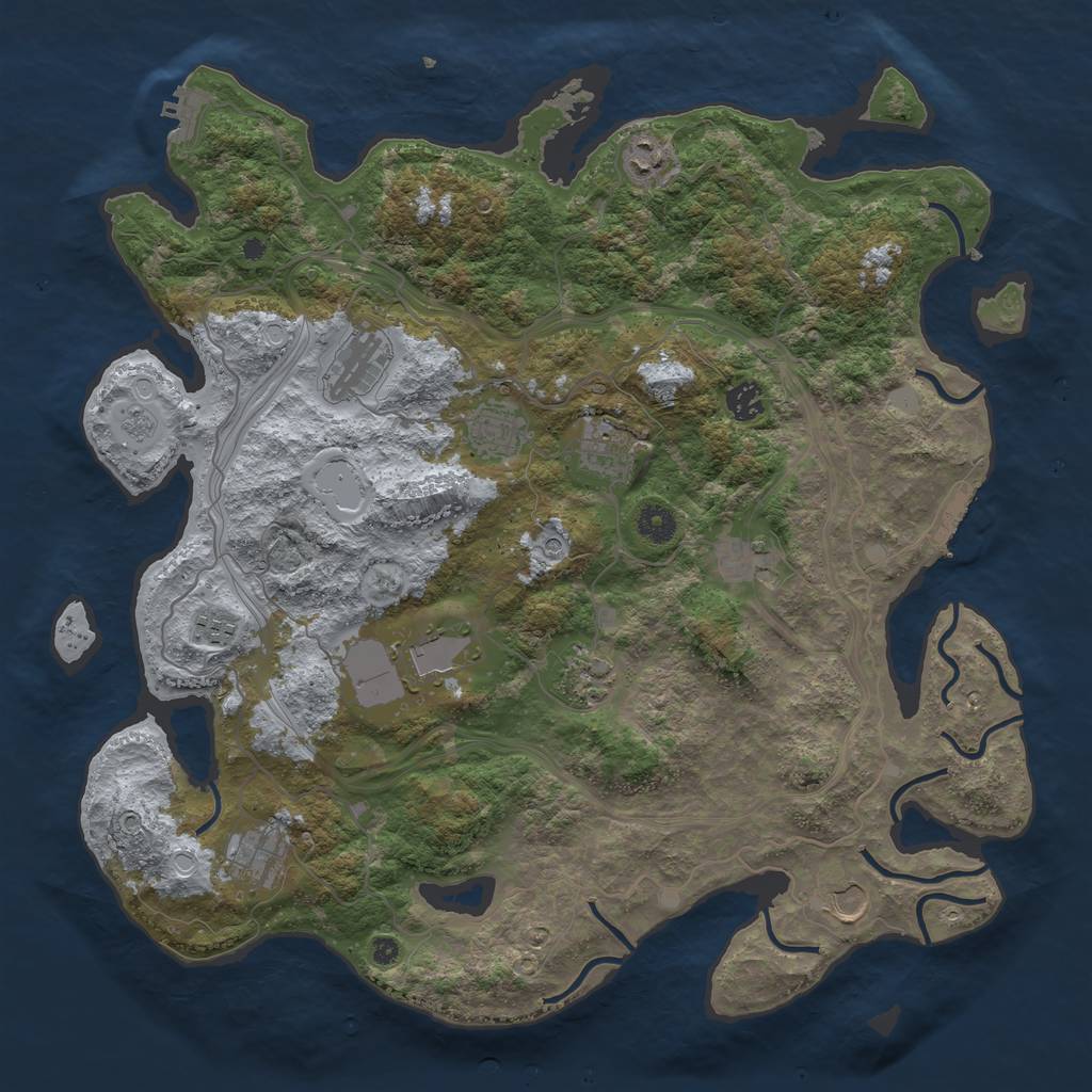 Rust Map: Procedural Map, Size: 4250, Seed: 23515, 20 Monuments