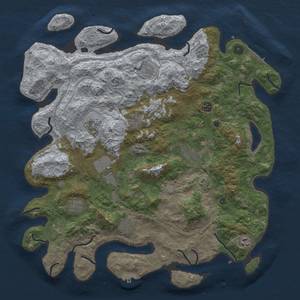 Thumbnail Rust Map: Procedural Map, Size: 4500, Seed: 934436665, 19 Monuments