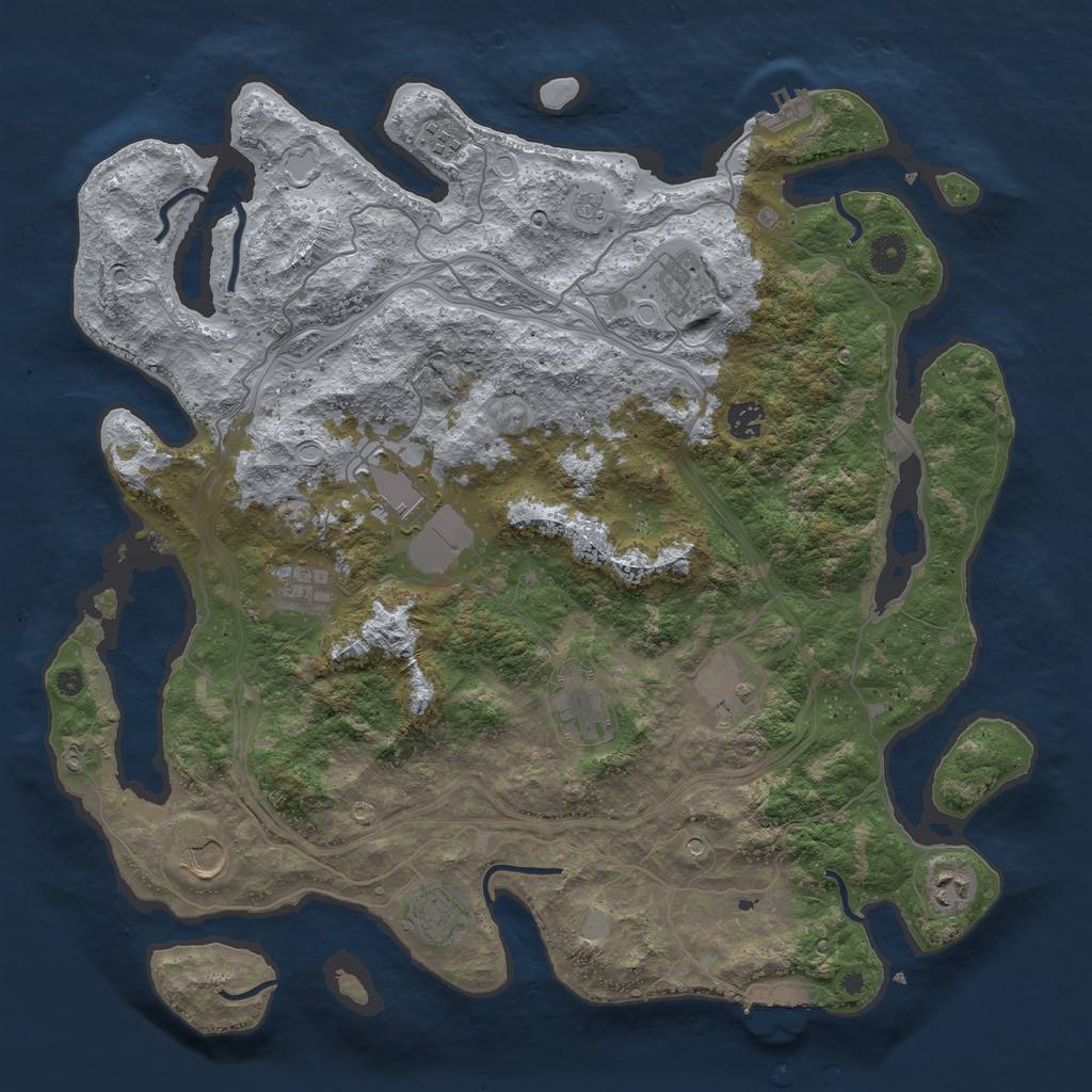 Rust Map: Procedural Map, Size: 4250, Seed: 82645551, 19 Monuments