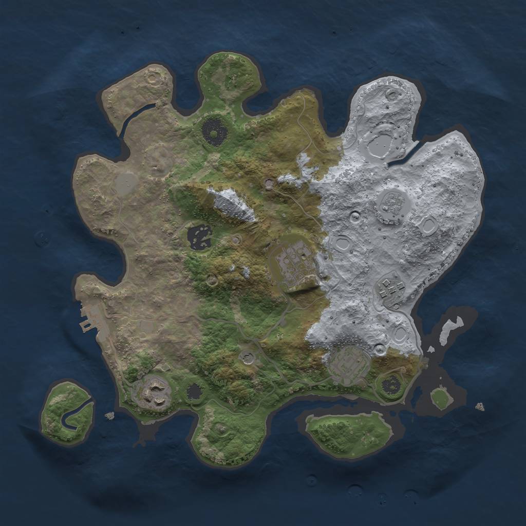 Rust Map: Procedural Map, Size: 3000, Seed: 5014978, 13 Monuments