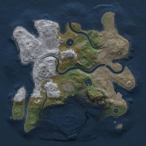 Thumbnail Rust Map: Procedural Map, Size: 3000, Seed: 9898, 9 Monuments
