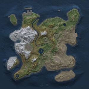 Thumbnail Rust Map: Procedural Map, Size: 2550, Seed: 44162, 4 Monuments