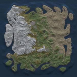 Thumbnail Rust Map: Procedural Map, Size: 4500, Seed: 966426874, 20 Monuments