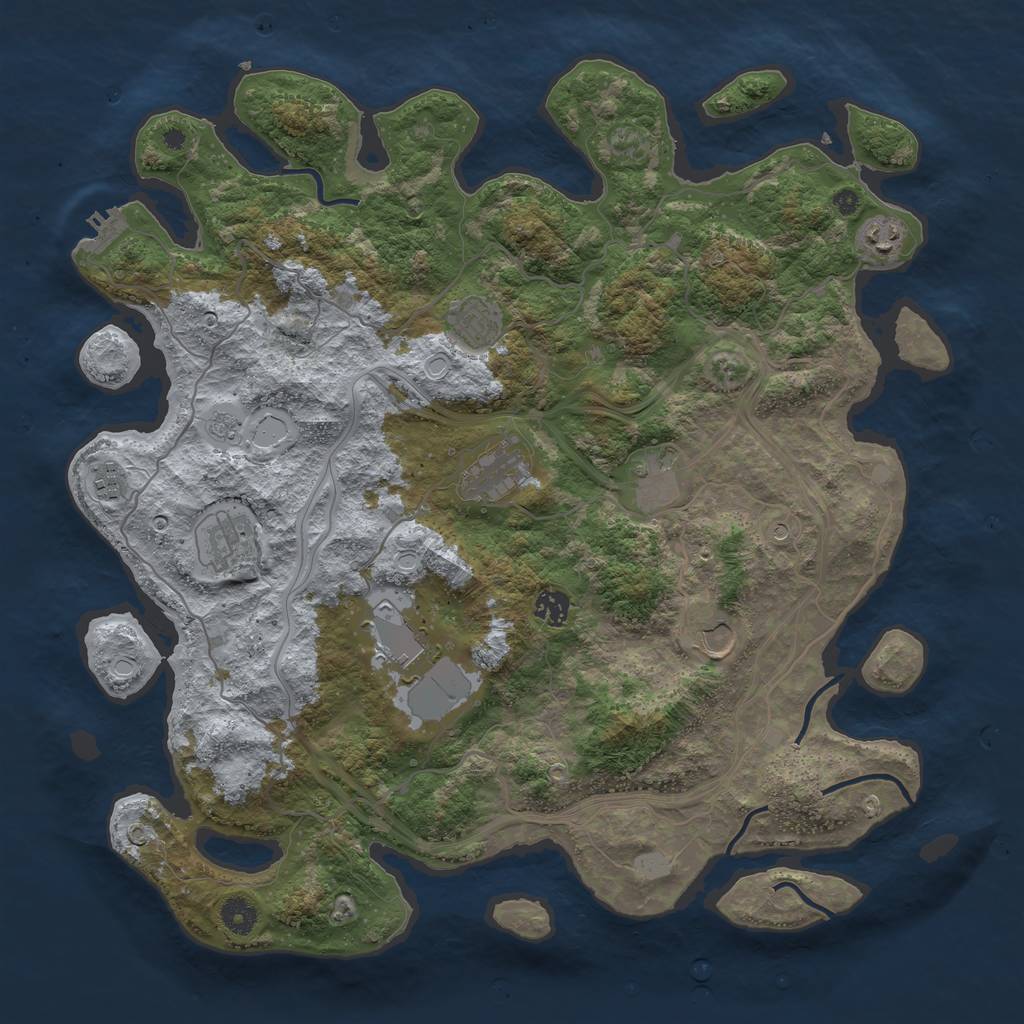 Rust Map: Procedural Map, Size: 4250, Seed: 5787, 17 Monuments
