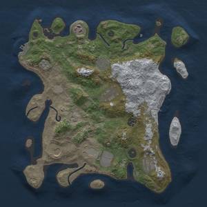 Thumbnail Rust Map: Procedural Map, Size: 3500, Seed: 472815, 16 Monuments