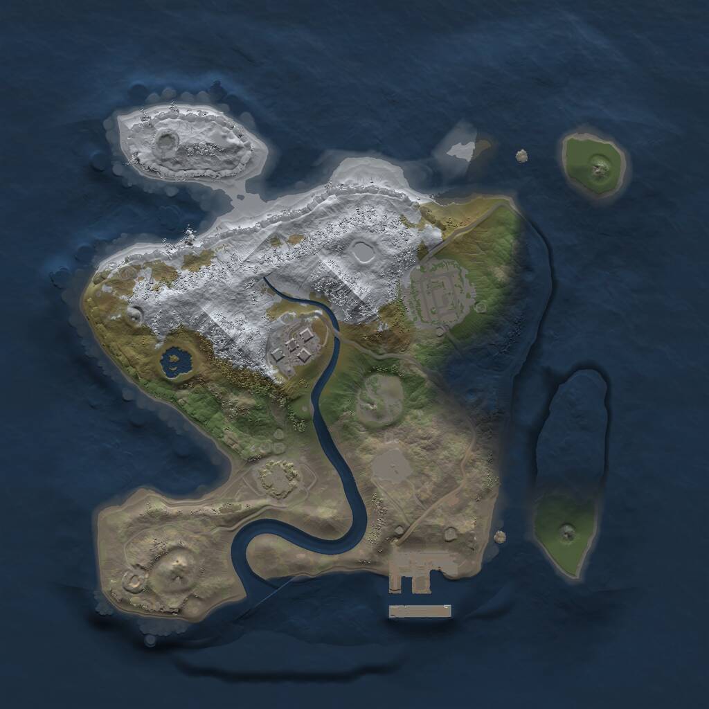 Rust Map: Procedural Map, Size: 2300, Seed: 30012931, 5 Monuments